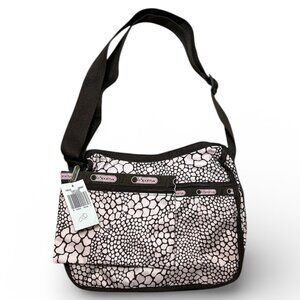 LeSportsac Mid-2000s Pink and Brown Animal Print Crossbody (Brand New with Tag)